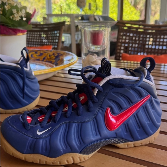 Nike Air Foamposite Pro USA sneakers in blue and red main image 8